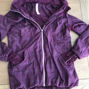 Purple Lululemon jacket with removable hood